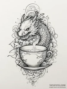 Tattoo sketch teacup tattoo, tattoo flash she... - эскиз тату (№1756010454_0, 24.08.2025 04:40) — Tatufoto.com