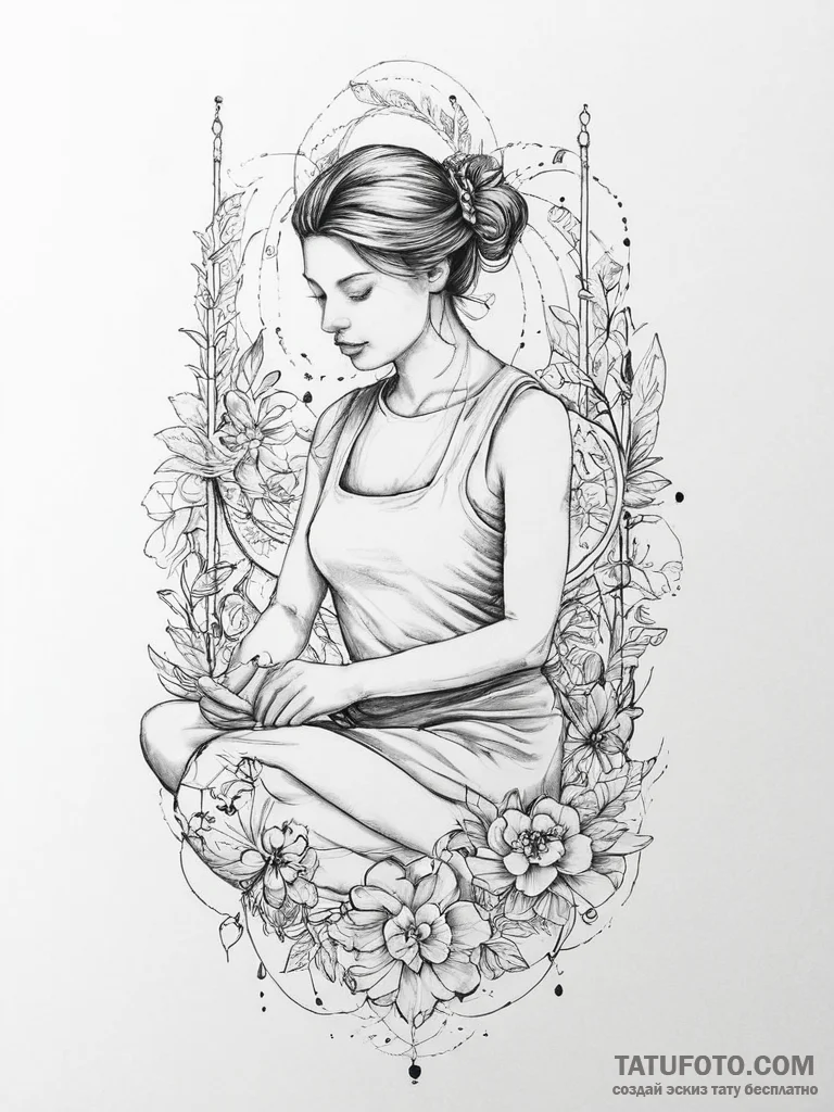 Tattoo sketch architect a person designing - эскиз тату (№1756010861_0, 24.08.2025 04:47) — Tatufoto.com
