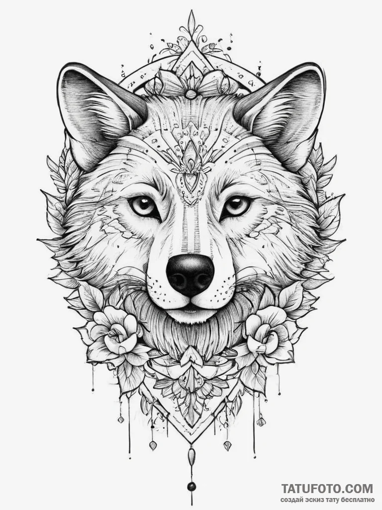 Tattoo sketch puns a wolf that says "i'm a wo... - эскиз тату (№1756011857_0, 24.08.2025 05:04) — Tatufoto.com