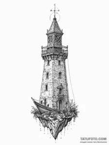 Tattoo sketch tower, tattoo sketch design, bl... - эскиз тату (№1756016532_0, 24.08.2025 06:22) — Tatufoto.com