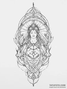 Tattoo sketch spiritual representation - эскиз тату (№1756016729_0, 24.08.2025 06:25) — Tatufoto.com