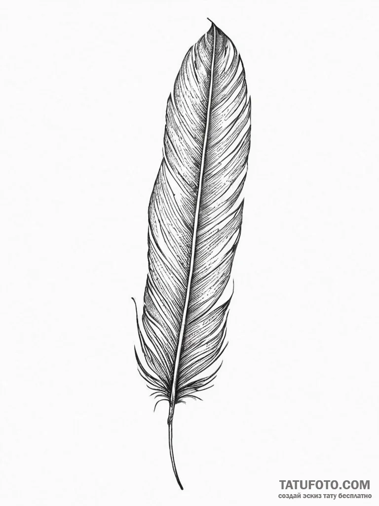 Tattoo sketch feather with a quote, tattoo li... - эскиз тату (№1756018119_0, 24.08.2025 06:48) — Tatufoto.com