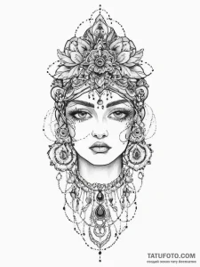Tattoo sketch mirage, ink illustration for ta... - эскиз тату (№1756018932_0, 24.08.2025 07:02) — Tatufoto.com