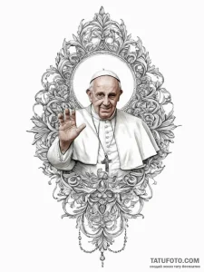 Tattoo sketch hands with a pope, artistic tat... - эскиз тату (№1756019127_0, 24.08.2025 07:05) — Tatufoto.com