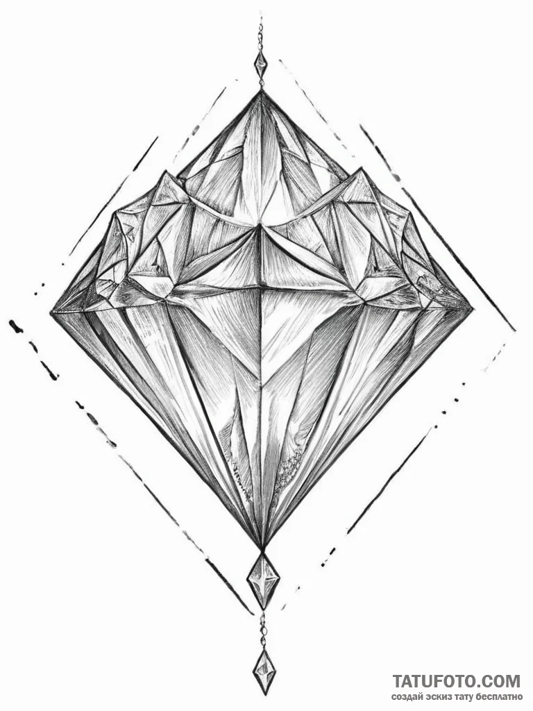 Tattoo sketch diamond - эскиз тату (№1756019334_0, 24.08.2025 07:08) — Tatufoto.com
