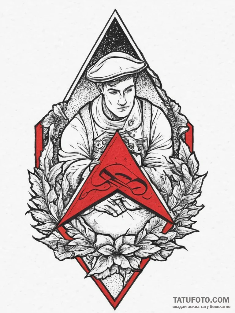Tattoo sketch soldier with a letter, tattoo f... - эскиз тату (№1756022536_0, 24.08.2025 08:02) — Tatufoto.com