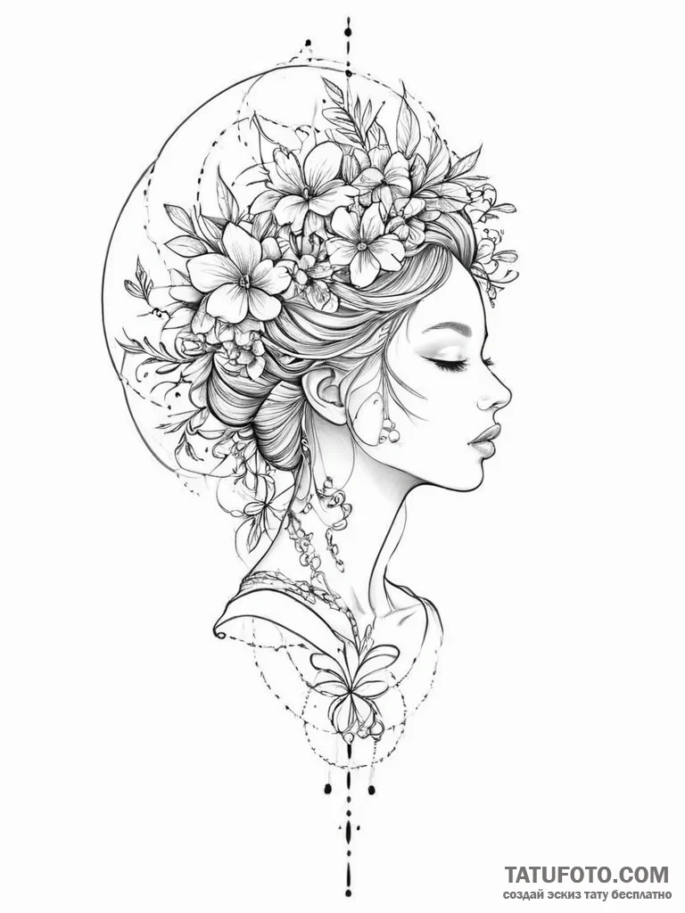 Tattoo sketch dream - эскиз тату (№1756023947_0, 24.08.2025 08:25) — Tatufoto.com