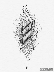 Tattoo sketch geometric phrase, ink illustrat... - эскиз тату (№1756024336_0, 24.08.2025 08:32) — Tatufoto.com