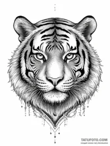 Tattoo sketch tiger's eye, tattoo line art, m... - эскиз тату (№1756025138_0, 24.08.2025 08:45) — Tatufoto.com