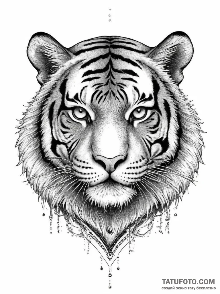 Tattoo sketch tiger's eye, tattoo line art, m... - эскиз тату (№1756025138_0, 24.08.2025 08:45) — Tatufoto.com