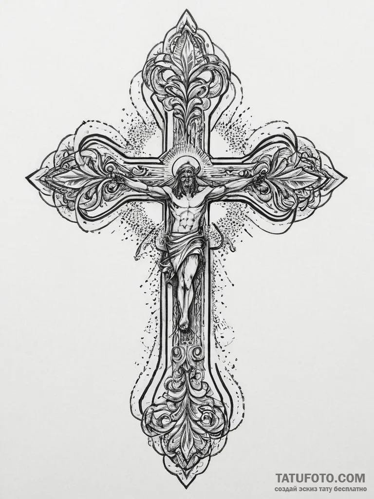 Tattoo sketch holy guardian, concept art for... - эскиз тату (№1756025738_0, 24.08.2025 08:55) — Tatufoto.com