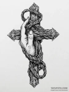 Tattoo sketch hands with a rope, tattoo drawi... - эскиз тату (№1756027341_0, 24.08.2025 09:22) — Tatufoto.com