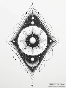 Tattoo sketch cosmic cosmos, ink illustration... - эскиз тату (№1756028149_0, 24.08.2025 09:35) — Tatufoto.com