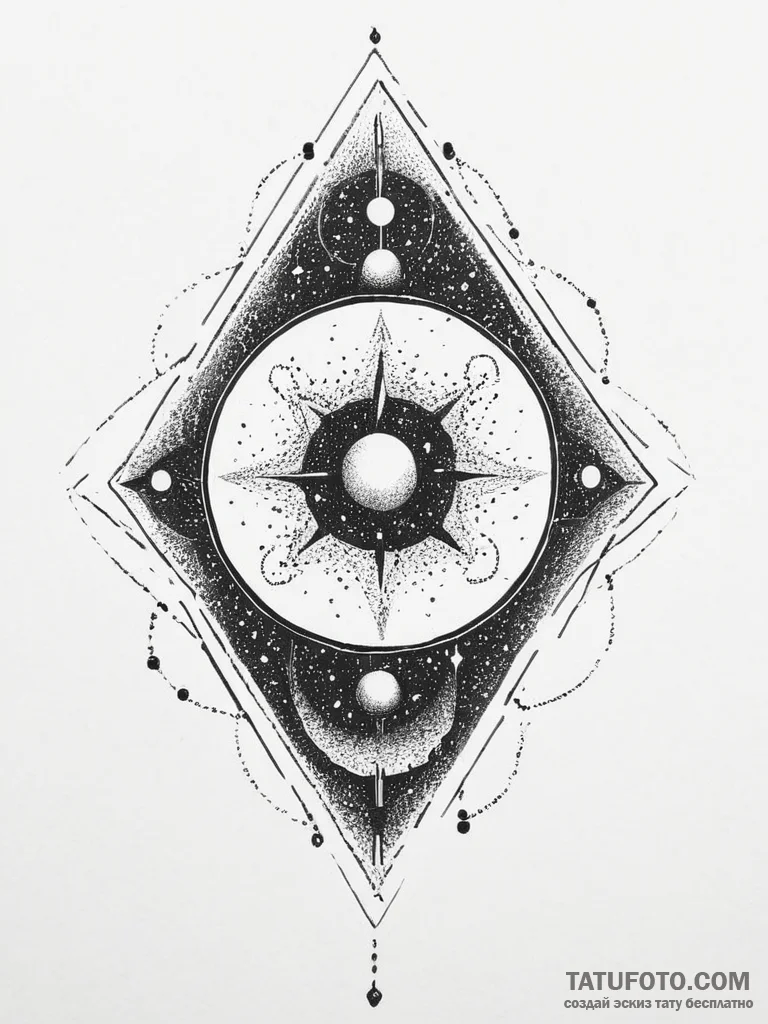 Tattoo sketch cosmic cosmos, ink illustration... - эскиз тату (№1756028149_0, 24.08.2025 09:35) — Tatufoto.com