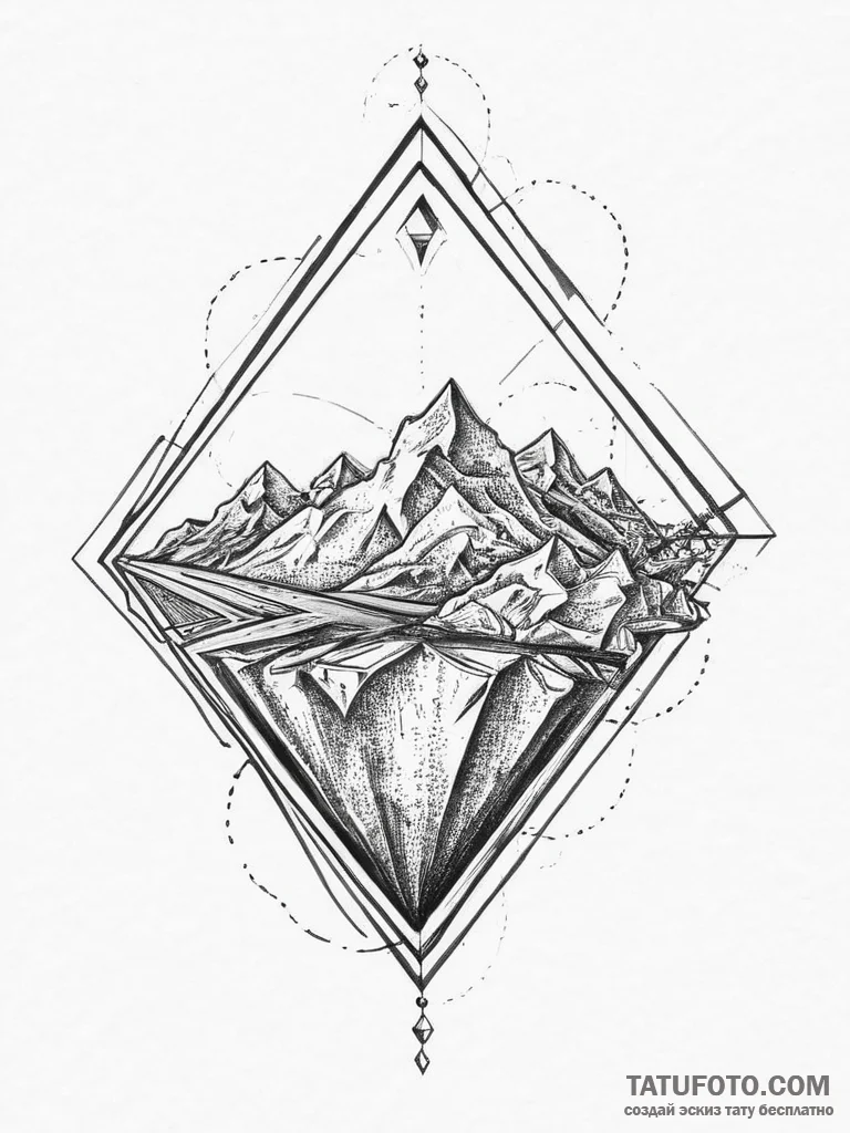 Tattoo sketch diamond tattoo, artistic tattoo... - эскиз тату (№1756029345_0, 24.08.2025 09:55) — Tatufoto.com
