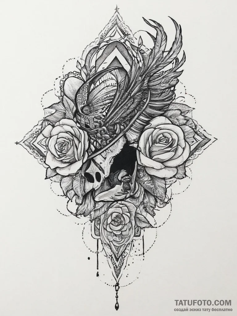Tattoo sketch peacock tattoo, tattoo sketch d... - эскиз тату (№1756029549_0, 24.08.2025 09:59) — Tatufoto.com