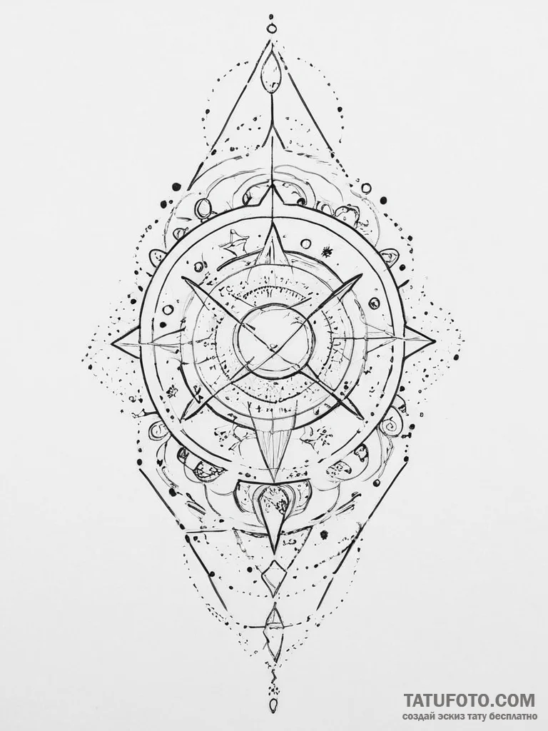Tattoo sketch cosmic foundation - эскиз тату (№1756030348_0, 24.08.2025 10:12) — Tatufoto.com