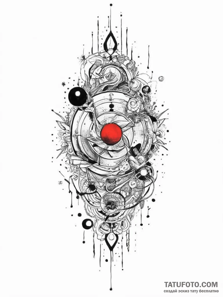 Tattoo sketch cosmic narrative, tattoo line a... - эскиз тату (№1756032765_0, 24.08.2025 10:52) — Tatufoto.com