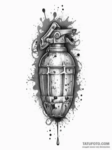 Tattoo sketch grenade tattoo, ink illustratio... - эскиз тату (№1756034184_0, 24.08.2025 11:16) — Tatufoto.com