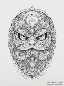 Tattoo sketch japanese daruma doll, tattoo sk... - эскиз тату (№1756034584_0, 24.08.2025 11:23) — Tatufoto.com
