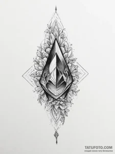 Tattoo sketch obsidian - эскиз тату (№1756037989_0, 24.08.2025 12:19) — Tatufoto.com