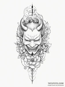 Tattoo sketch lotus and unalome, tattoo line... - эскиз тату (№1756038782_0, 24.08.2025 12:33) — Tatufoto.com