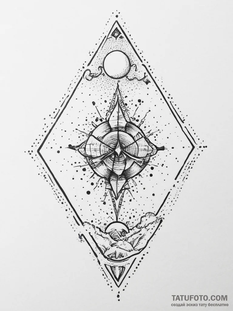 Tattoo sketch cosmic kingdom, tattoo flash sh... - эскиз тату (№1756040354_0, 24.08.2025 12:59) — Tatufoto.com