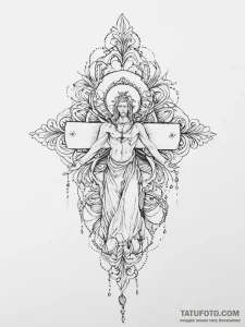 Tattoo sketch holy self - эскиз тату (№1756040550_0, 24.08.2025 13:02) — Tatufoto.com