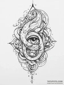 Tattoo sketch cosmic representation, tattoo d... - эскиз тату (№1756041735_0, 24.08.2025 13:22) — Tatufoto.com
