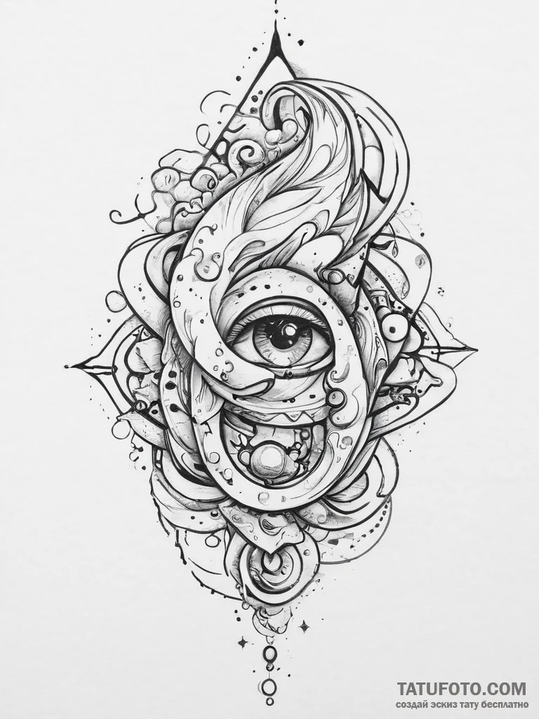 Tattoo sketch cosmic representation, tattoo d... - эскиз тату (№1756041735_0, 24.08.2025 13:22) — Tatufoto.com