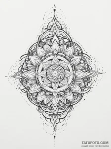 Tattoo sketch mystical portrayal, concept art... - эскиз тату (№1756044103_0, 24.08.2025 14:01) — Tatufoto.com