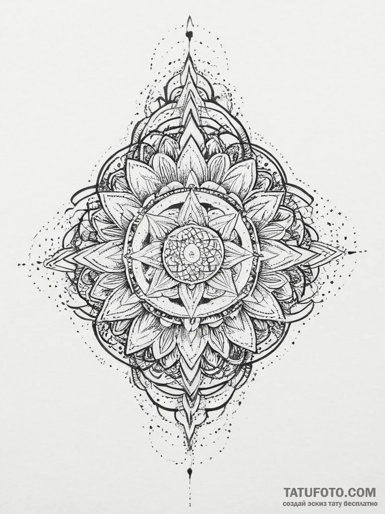 Tattoo sketch mystical portrayal, concept art... - эскиз тату (№1756044103_0, 24.08.2025 14:01) — Tatufoto.com