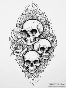 Tattoo sketch cabbage flower, concept art for... - эскиз тату (№1756044517_0, 24.08.2025 14:08) — Tatufoto.com