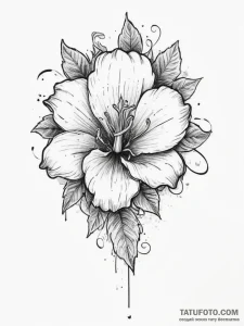 Tattoo sketch corpse flower, concept art for... - эскиз тату (№1756045102_0, 24.08.2025 14:18) — Tatufoto.com