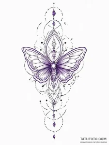 Tattoo sketch purple, tattoo line art, on a c... - эскиз тату (№1756046669_0, 24.08.2025 14:44) — Tatufoto.com