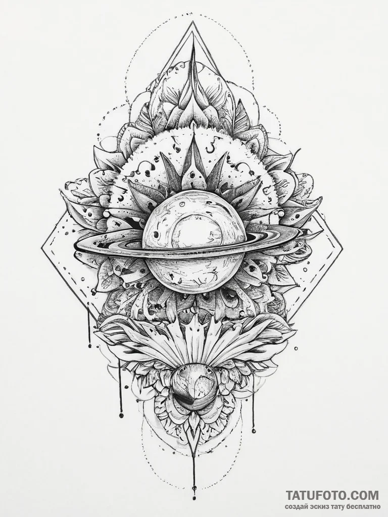 Tattoo sketch cosmic fable, tattoo sketch des... - эскиз тату (№1756050171_0, 24.08.2025 15:42) — Tatufoto.com