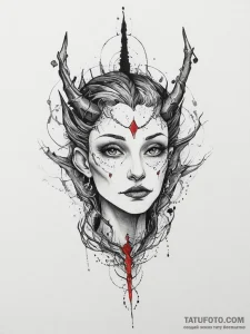 Tattoo sketch changeling form, tattoo flash s... - эскиз тату (№1756050369_0, 24.08.2025 15:46) — Tatufoto.com