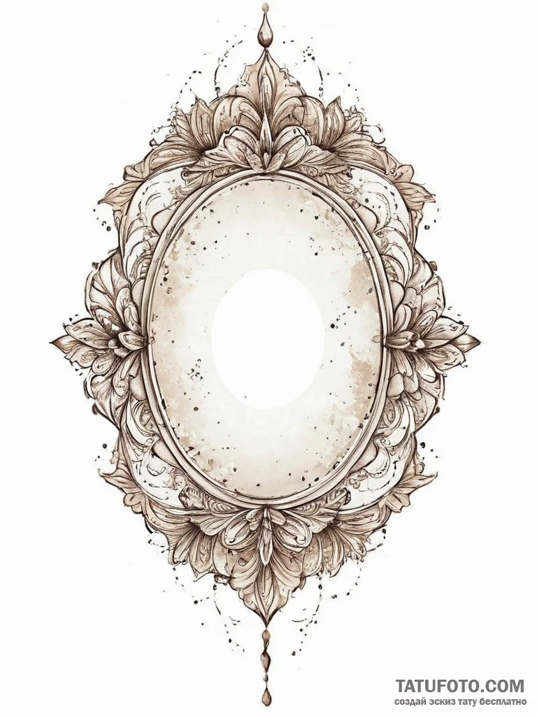 Tattoo sketch mirror, tattoo drawing outline,... - эскиз тату (№1756055086_0, 24.08.2025 17:04) — Tatufoto.com