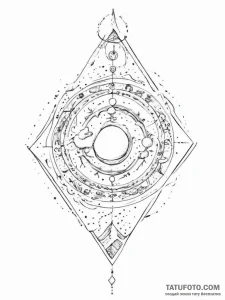 Tattoo sketch cosmic history - эскиз тату (№1756059191_0, 24.08.2025 18:13) — Tatufoto.com