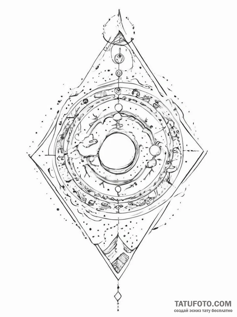 Tattoo sketch cosmic history - эскиз тату (№1756059191_0, 24.08.2025 18:13) — Tatufoto.com