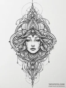 Tattoo sketch spiritual domain, tattoo flash... - эскиз тату (№1756059581_0, 24.08.2025 18:19) — Tatufoto.com
