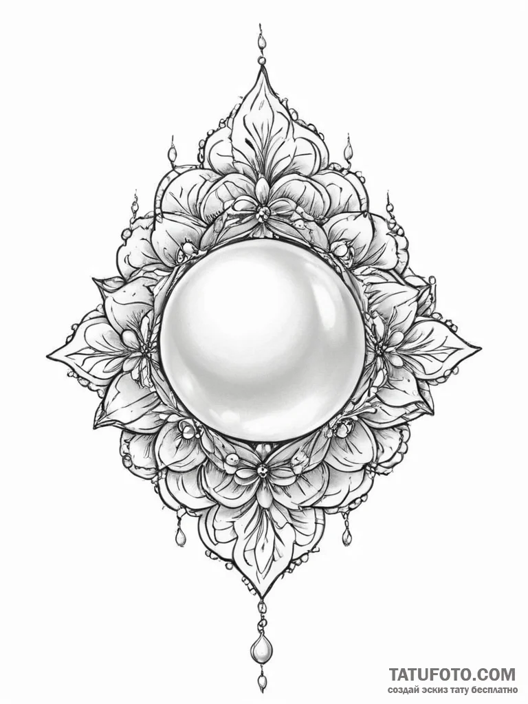 Tattoo sketch pearl - эскиз тату (№1756063369_0, 24.08.2025 19:22) — Tatufoto.com