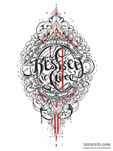 Tattoo sketch blessed are lettering, tattoo s... - эскиз тату (№1756063775_0, 24.08.2025 19:29) — Tatufoto.com