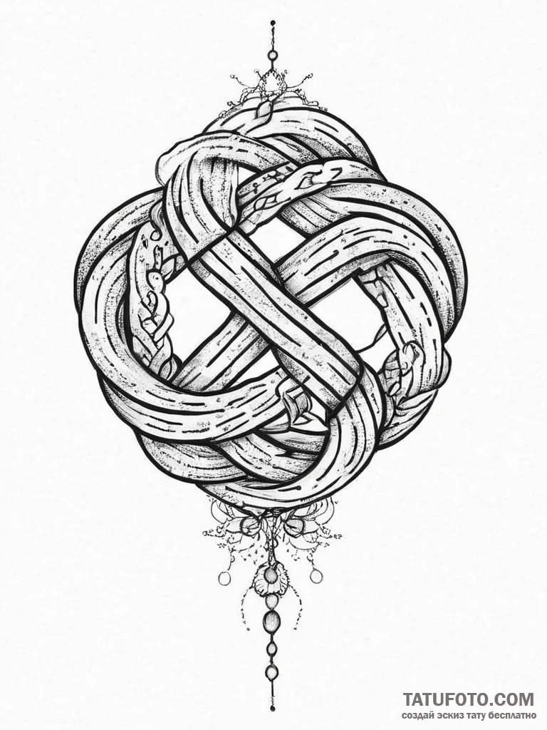 Tattoo sketch magical knot, tattoo drawing ou... - эскиз тату (№1756064172_0, 24.08.2025 19:36) — Tatufoto.com
