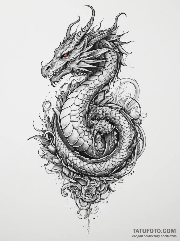 Tattoo sketch alyosha popovich with a dragon,... - эскиз тату (№1756064574_0, 24.08.2025 19:42) — Tatufoto.com
