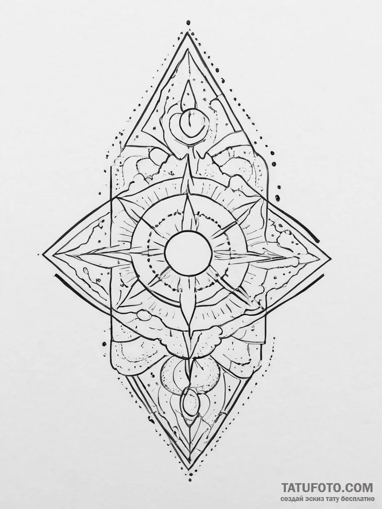Tattoo sketch cosmic identity, tattoo flash s... - эскиз тату (№1756064778_0, 24.08.2025 19:46) — Tatufoto.com