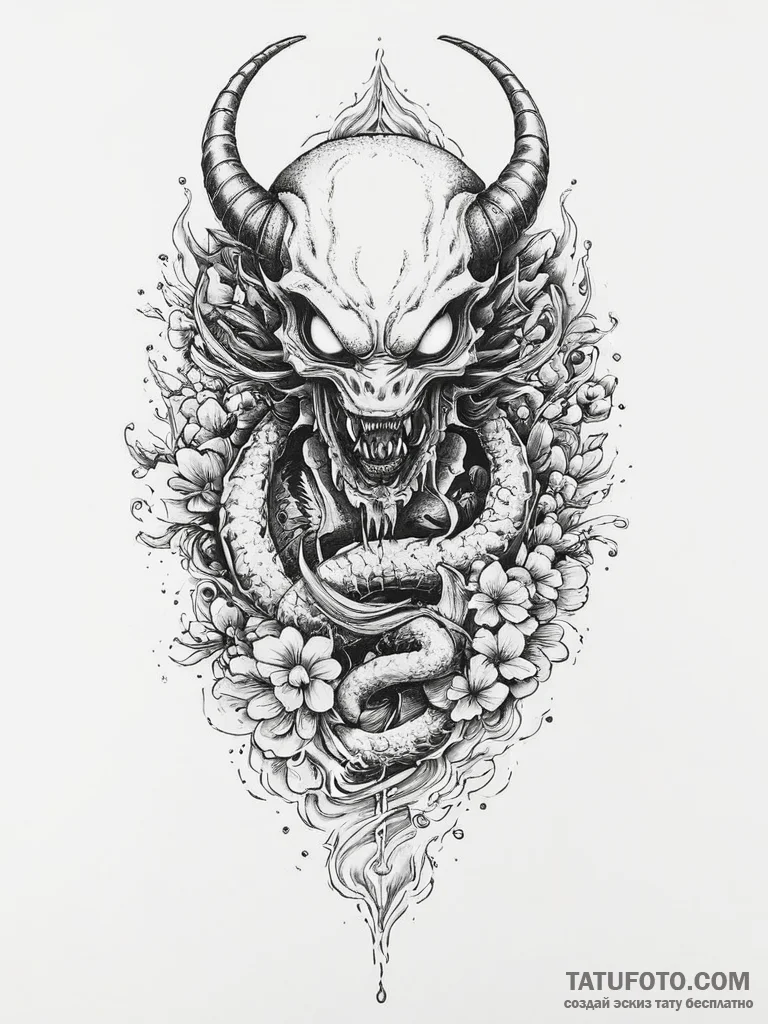 Tattoo sketch alien xenomorph head, tattoo fl... - эскиз тату (№1756064983_0, 24.08.2025 19:49) — Tatufoto.com