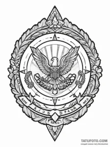 Tattoo sketch military emblem, tattoo drawing... - эскиз тату (№1756067606_0, 24.08.2025 20:33) — Tatufoto.com
