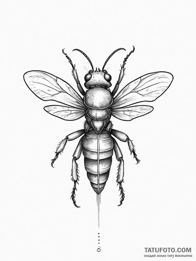 Tattoo sketch sticktight flea - эскиз тату (№1756068410_0, 24.08.2025 20:46) — Tatufoto.com