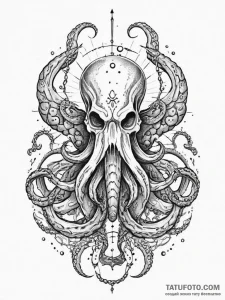 Tattoo sketch kraken, tattoo flash sheet desi... - эскиз тату (№1756069205_0, 24.08.2025 21:00) — Tatufoto.com
